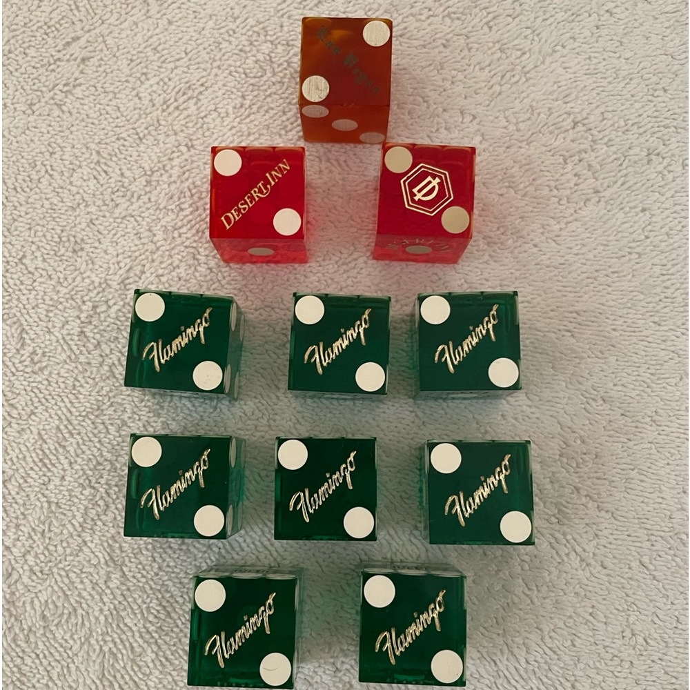 Vintage Casino Dice Eleven 60’s 70’s